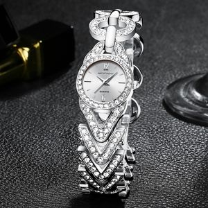 Crrju female stainless steel bracelet water resistant wristwatch